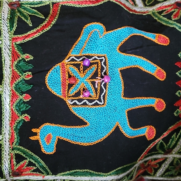 NEW BO HO TASSEL EMBROIDERED MULTI HANDBAG UNIQUE - Picture 3 of 16